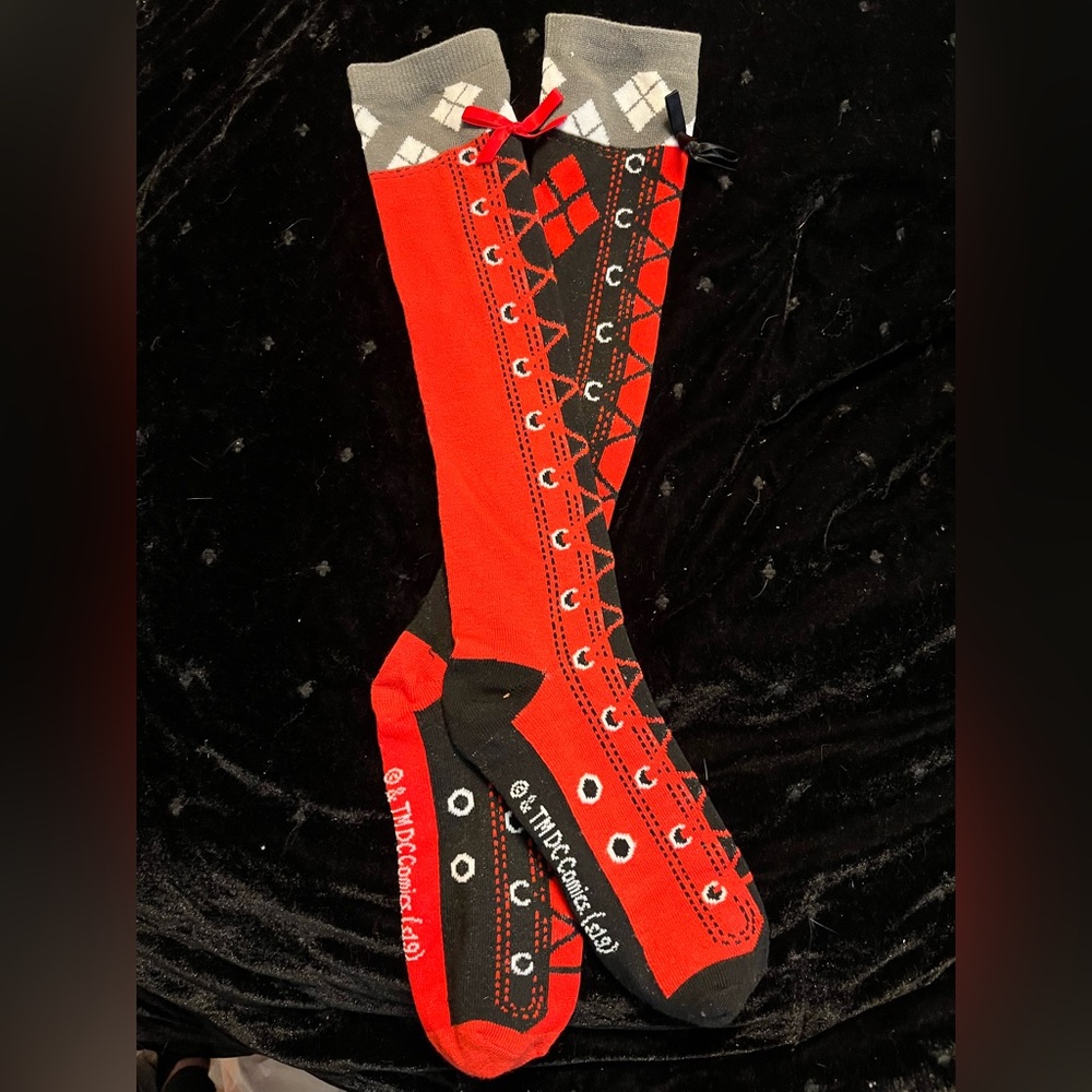 Super Cute Harley Quinn Knee-High Socks
